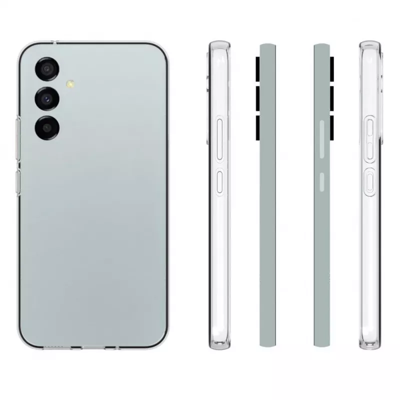Evelatus Funda de silicona transparente para Samsung Galaxy S23 1,5 mm TPU transparente