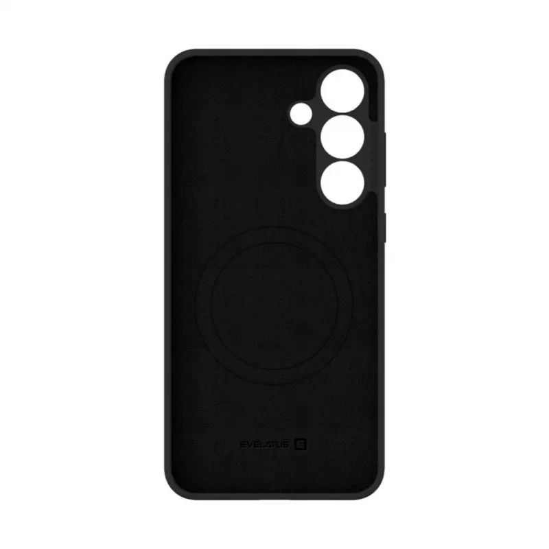 Evelatus Samsung Galaxy S25 FE Funda de silicona soft-touch magnética premium Negra