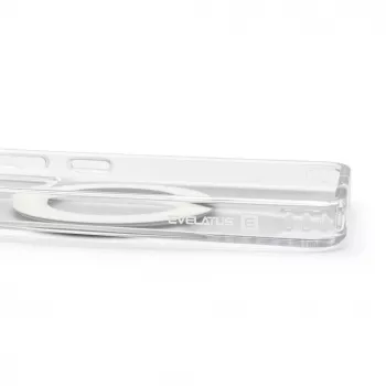 Evelatus Funda híbrida con MagSafe PC+TPU soporte metálico 360 para Samsung Galaxy S26 Transparente