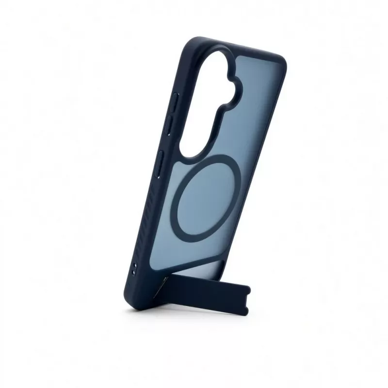 Evelatus Funda MagSafe de goma con soporte para Samsung Galaxy S26, azul marino