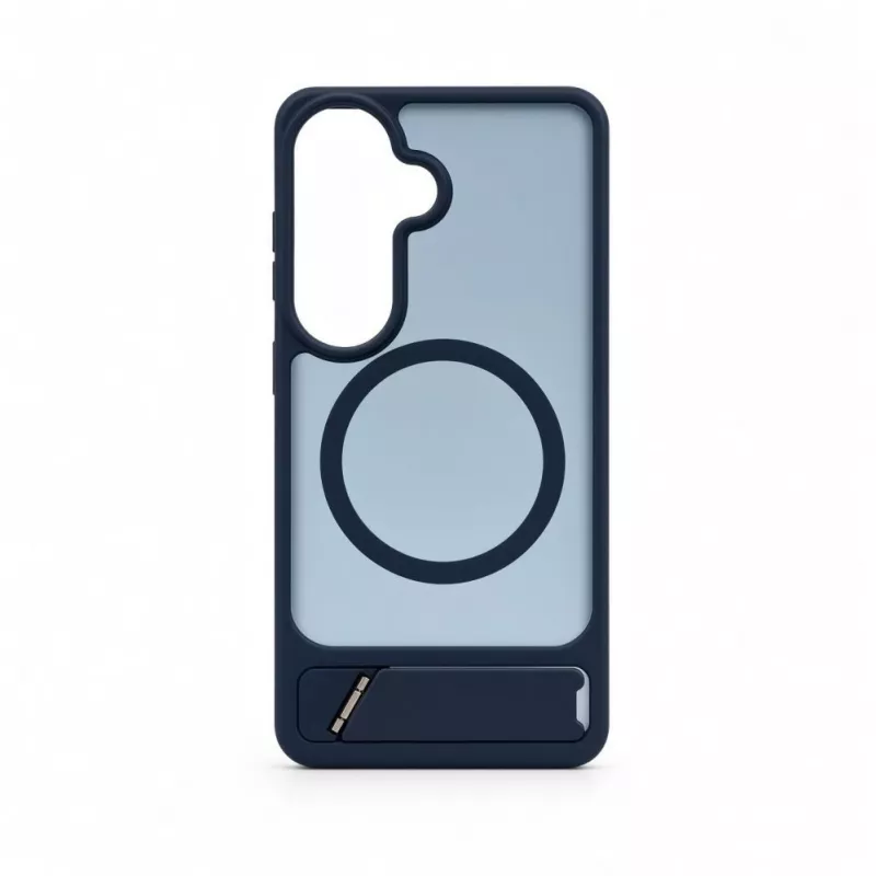 Evelatus Funda MagSafe de goma con soporte para Samsung Galaxy S26, azul marino