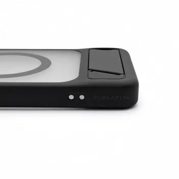 Evelatus Funda MagSafe engomada con soporte para Samsung Galaxy S26 Negro