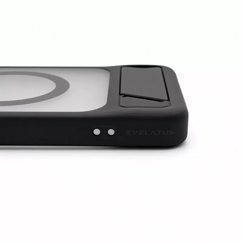 Evelatus Funda MagSafe engomada con soporte para Samsung Galaxy S26 Negro