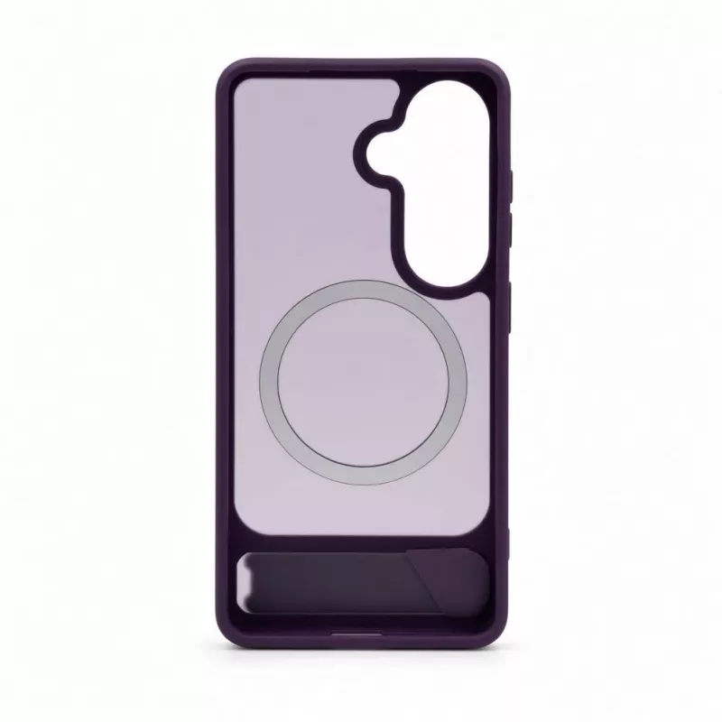 Evelatus Funda MagSafe de goma con soporte para Samsung Galaxy S26, lila