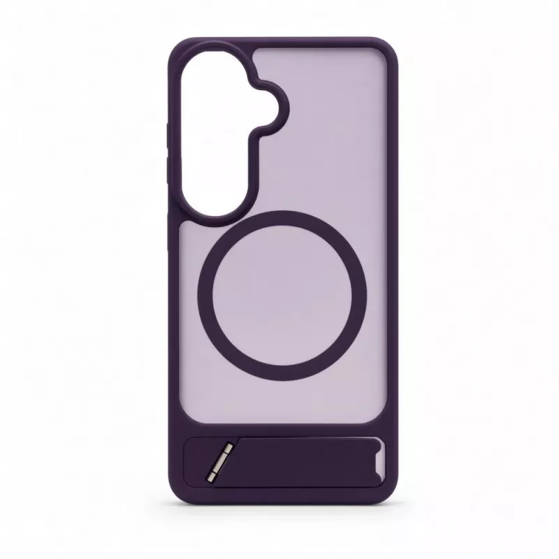Evelatus Funda MagSafe de goma con soporte para Samsung Galaxy S26, lila