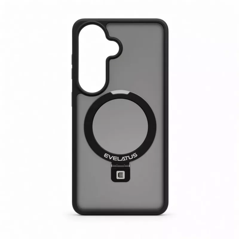 Evelatus Funda Shield para Samsung Galaxy S26 con MagSafe y soporte, anillo mate, negra