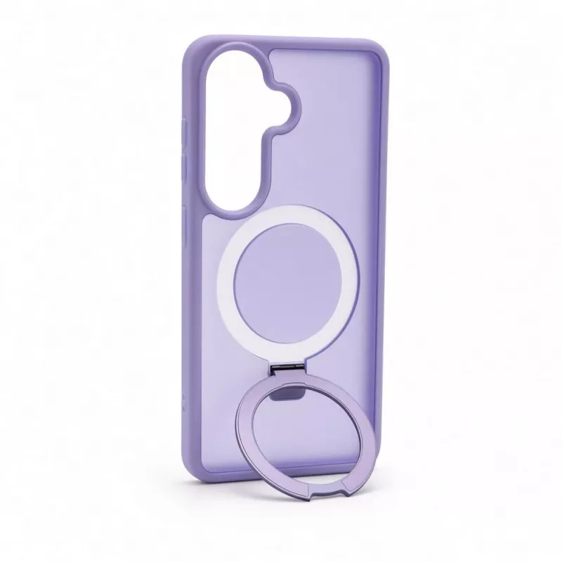 Evelatus Samsung Galaxy S26 Funda Shield con MagSafe y soporte, anillo mate, Lila lavanda
