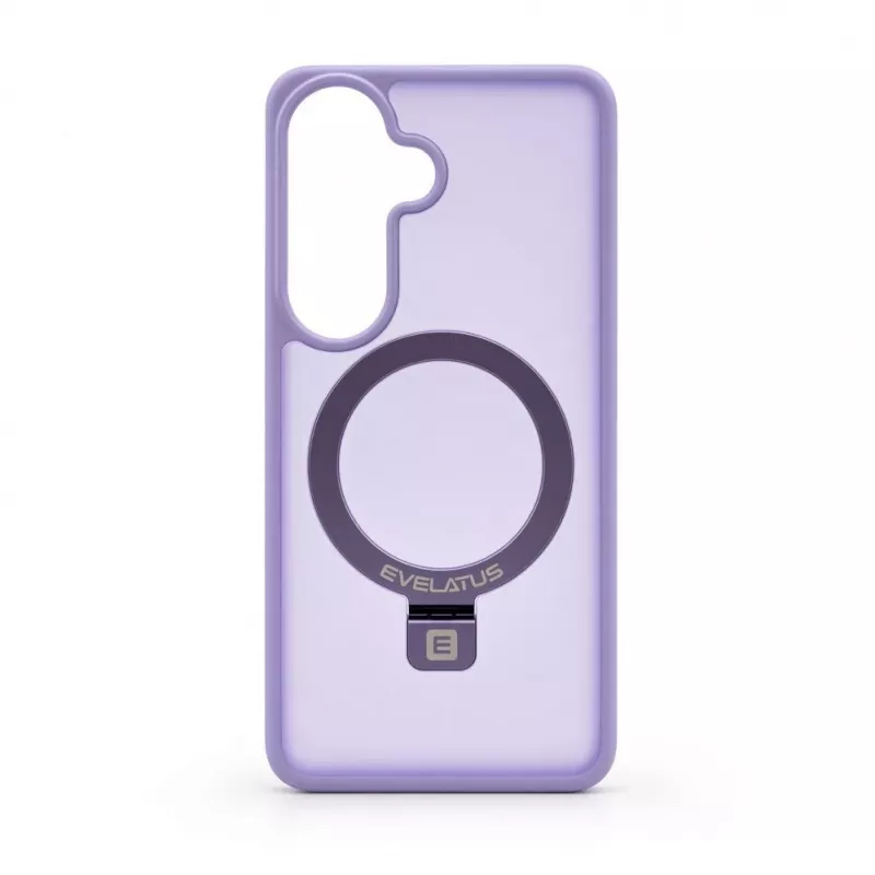 Evelatus Samsung Galaxy S26 Funda Shield con MagSafe y soporte, anillo mate, Lila lavanda