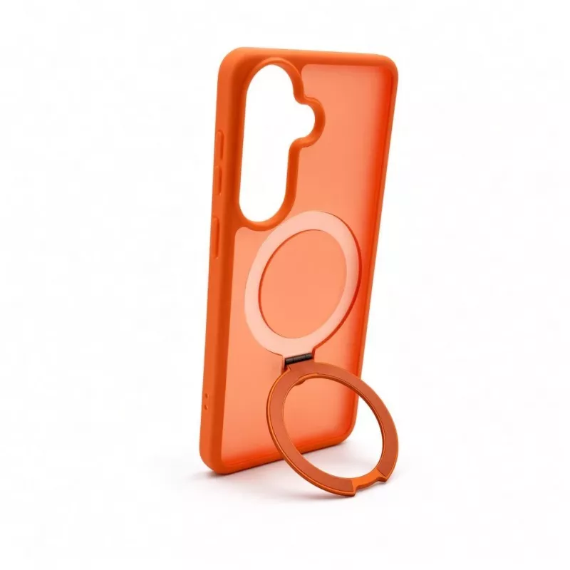 Evelatus Funda Shield para Samsung Galaxy S26 con MagSafe y soporte, anillo mate, naranja