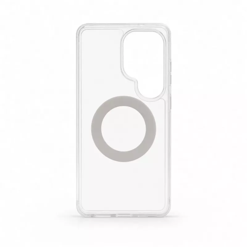 Evelatus Funda híbrida con MagSafe PC+TPU y soporte metálico 360 para Samsung Galaxy S26 Ultra, transparente