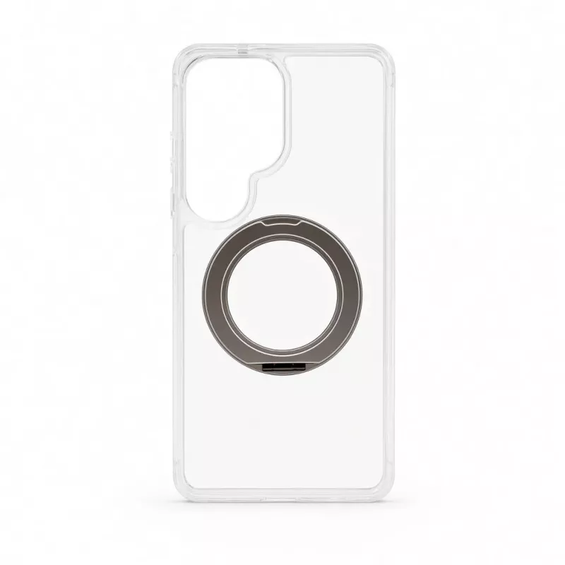 Evelatus Funda híbrida con MagSafe PC+TPU y soporte metálico 360 para Samsung Galaxy S26 Ultra, transparente