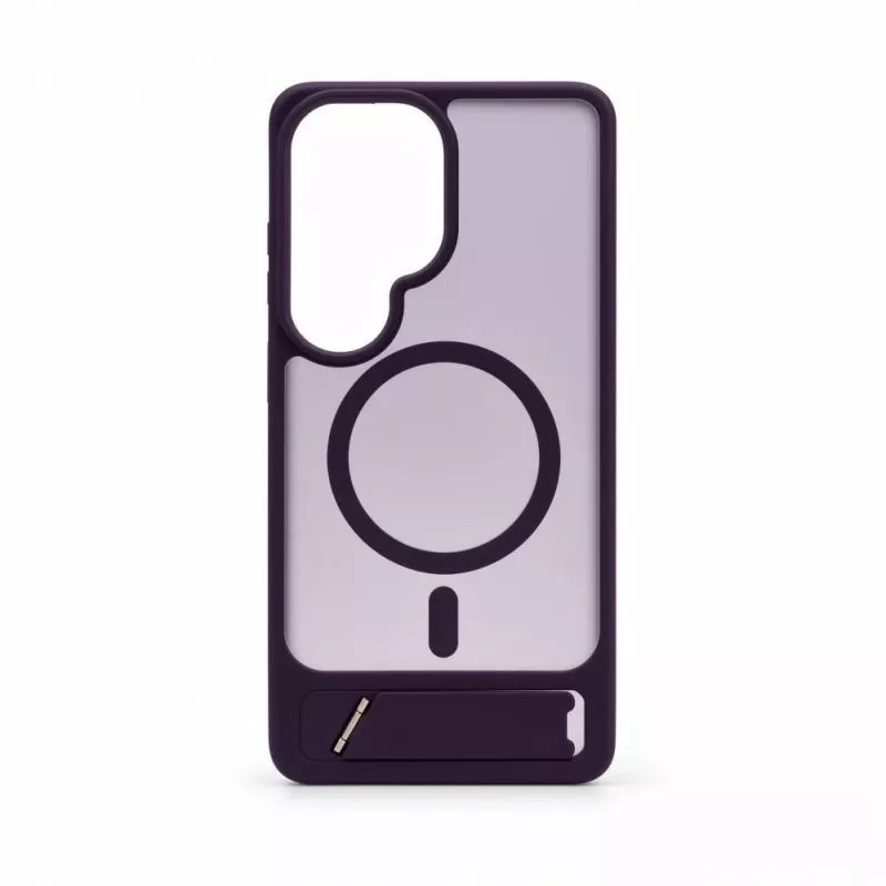 Evelatus Funda MagSafe de goma con soporte para Samsung Galaxy S26 Ultra - lila