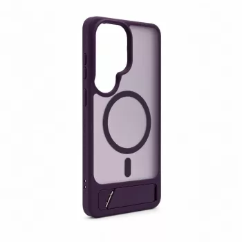 Evelatus Funda MagSafe de goma con soporte para Samsung Galaxy S26 Ultra - lila