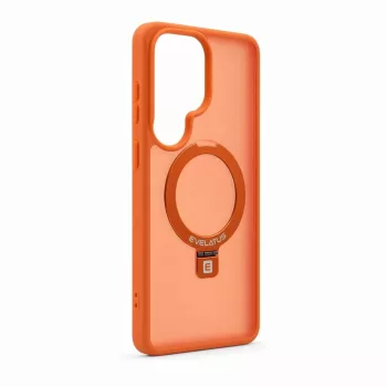 Evelatus Samsung Galaxy S26 Ultra Funda Shield con MagSafe y Soporte Anillo Mate Naranja