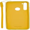 Evelatus Funda de silicona Soft Touch con correa de mano para Xiaomi Redmi Note 8 / Redmi Note 8 2021 - amarilla