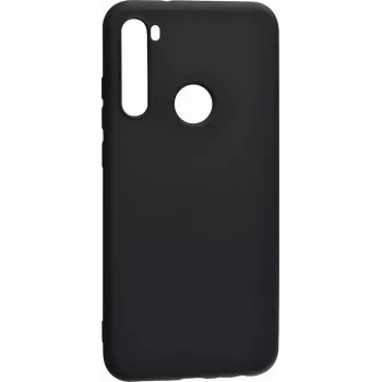 Evelatus funda de silicona Soft Touch con correa para Xiaomi Redmi Note 8 / Redmi Note 8 2021 - Negra