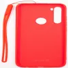 Evelatus Funda de silicona Soft Touch con correa para Xiaomi Redmi Note 8 / Redmi Note 8 2021 - Rojo
