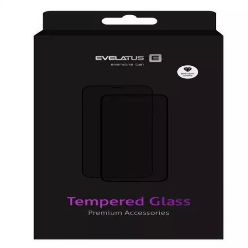 Evelatus Protector de Pantalla de Cristal Templado para Huawei Y6P 2020, 0,33mm Plano Transparente, Japan Glue, Anti-Static