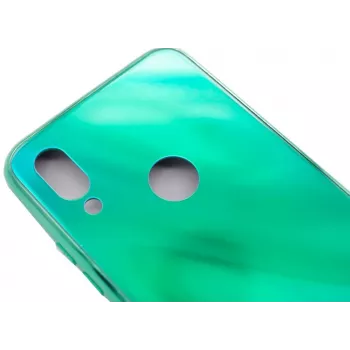 Evelatus Xiaomi Redmi 7 Funda Cristal Templado Water Ripple Full Color Electroplating Verde