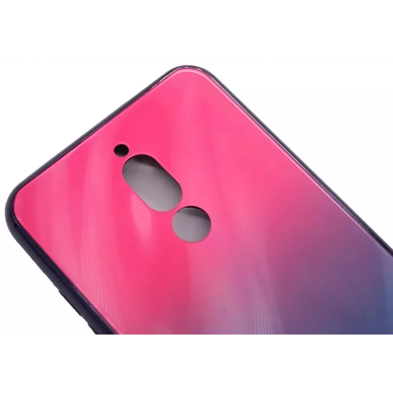 Evelatus Funda de vidrio templado antiexplosión con efecto agua degradado para Xiaomi Redmi 8 rosa-purple