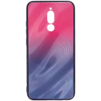 Evelatus Funda de vidrio templado antiexplosión con efecto agua degradado para Xiaomi Redmi 8 rosa-purple