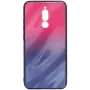 Evelatus Funda de vidrio templado antiexplosión con efecto agua degradado para Xiaomi Redmi 8 rosa-purple