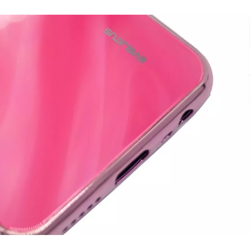 Evelatus Funda de cristal templado antiexplosión con efecto agua degradado para Xiaomi Redmi 8 degradado amarillo-rosa