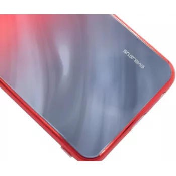 Evelatus Xiaomi Redmi 8 funda de cristal templado antiexplosión Water Ripple degradada rojo-negro