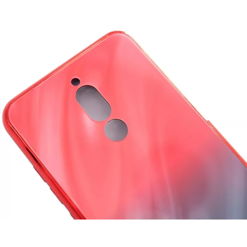 Evelatus Xiaomi Redmi 8 funda de cristal templado antiexplosión Water Ripple degradada rojo-negro