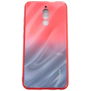 Evelatus Xiaomi Redmi 8 funda de cristal templado antiexplosión Water Ripple degradada rojo-negro