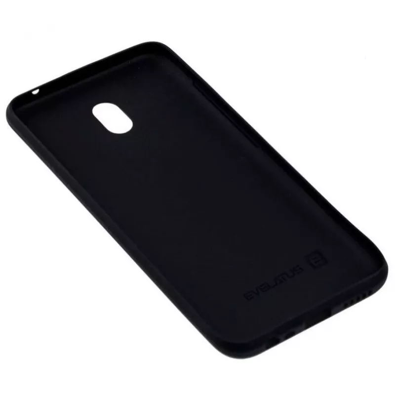 Evelatus Funda protectora de silicona Soft Touch para Xiaomi Redmi 8a Negro
