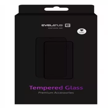 Evelatus Xiaomi Redmi 9 protector de pantalla de cristal templado plano transparente 0,33 mm con pegamento Japan, antiestático