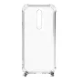 Evelatus funda de silicona transparente para Xiaomi Redmi Note 8 Pro con collar TPU dorado