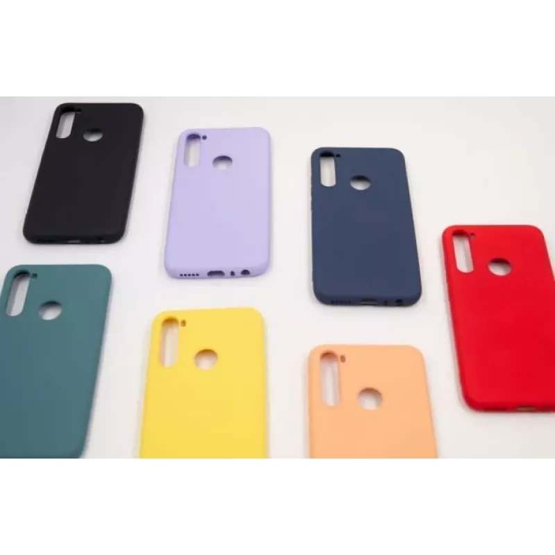 Evelatus Xiaomi Redmi Note 8 / Redmi Note 8 2021 Funda de silicona Soft Touch con correa morada