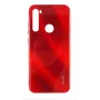 Evelatus Xiaomi Redmi Note 8 / Redmi Note 8 2021 funda de cristal templado efecto agua color completo con baño metálico roja