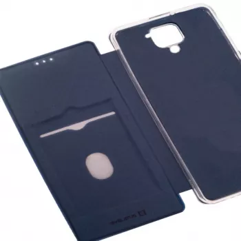 Evelatus Funda tipo libro para Xiaomi Redmi Note 9 Azul oscuro