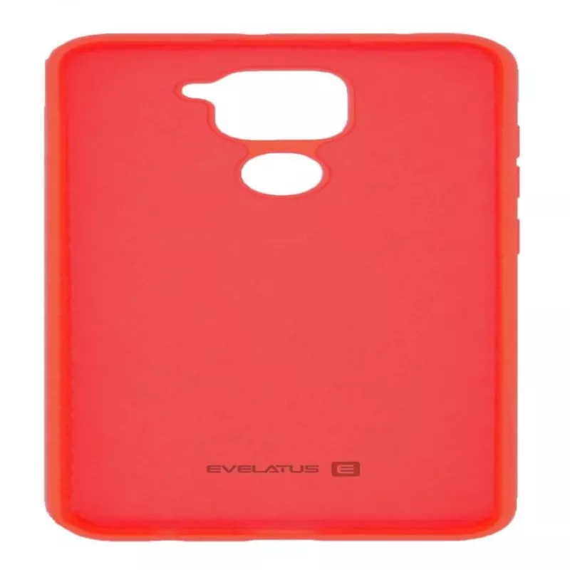 Evelatus Funda de silicona Nano Soft Touch TPU para Xiaomi Redmi Note 9 roja