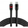 everActive CBB-1CIR Cable USB-C a Lightning con LED RGB 1m 27W PD negro
