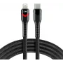 everActive CBB-1CIR Cable USB-C a Lightning con LED RGB 1m 27W PD negro