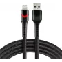 everActive CBB-1IBR Cable trenzado USB-A a Lightning RGB LED 1m 2.4A negro