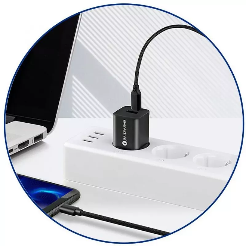 everActive CBB-1PD5 Cable USB-C a USB-C 100W PD 5A 1m