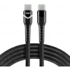 everActive CBB-2PDR cable USB-C a USB-C RGB LED trenzado 2 m 3A 60W negro
