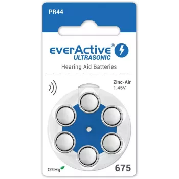 Pilas para audífonos everActive ULTRASONIC 675 Zinc-Air PR44 (blíster de 6)