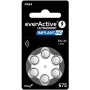 everActive ULTRASONIC IMPLANT HD 675 / PR44 pilas para audífonos, pack de 6