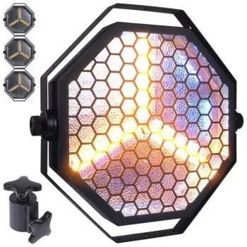 EVOLIGHTS LUMENO iluminación retro vintage para escenario - 100W LED COB + LED SMD RGB, DMX, activación por sonido