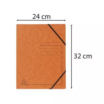 Exacompta Carpeta de esquinas A4 naranja Colorspan 355 g/m² sin solapas