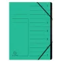 Exacompta Carpeta de fuelle 7 compartimentos Verde
