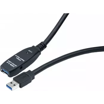 EXERTIS CONNECT cable alargador USB 3.0 activo con repetidor, conector macho USB Type-A a conector hembra USB Type-A, 5,0 m, negro (149254)
