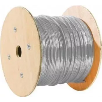 EXERTIS CONNECT Cable de instalación Cat.6A S/FTP, 500 m en tambor, gris (612015)