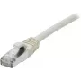 Cable de parcheo EXERTIS CONNECT Cat 6A S/FTP, 0,5m, gris, alivio de tracción delgado 858403